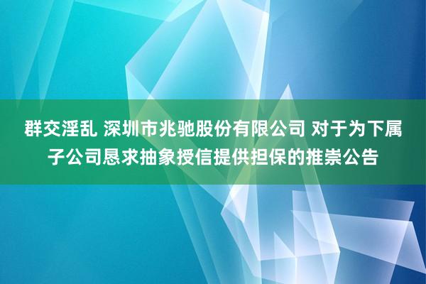 群交淫乱 深圳市兆驰股份有限公司 对于为下属子公司恳求抽象授信提供担保的推崇公告